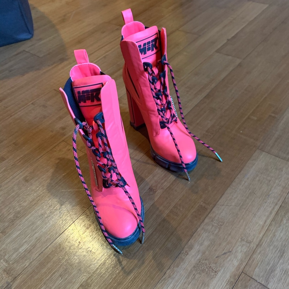 Hot pink boots